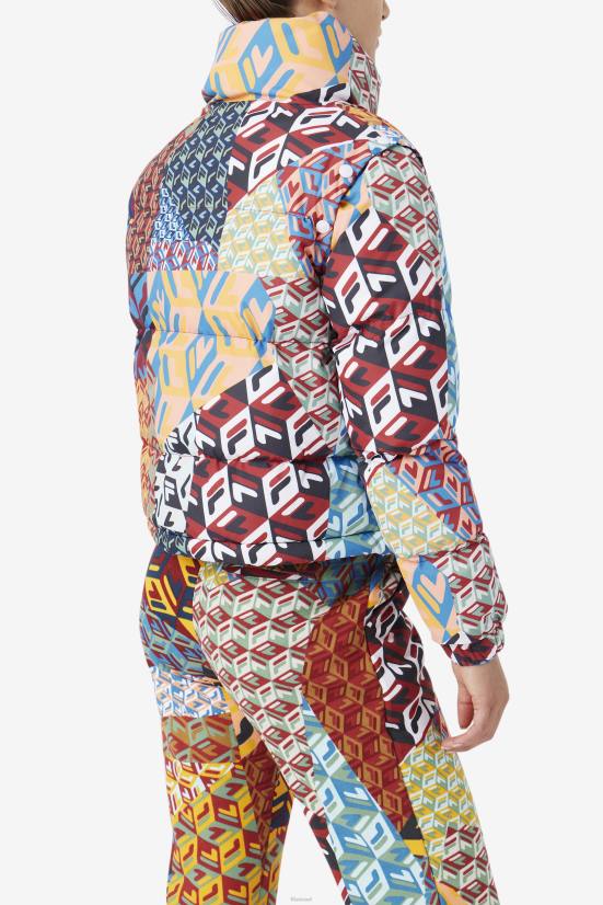 אוקיינוס/צהוב/לבן FILA שרוול מרינה snapoff puffer fila ocean/צהוב/לבן 68LF1754