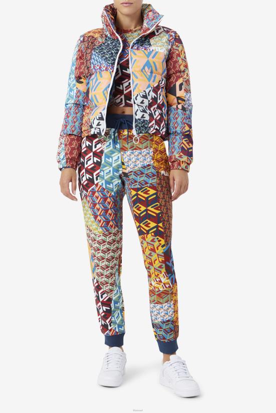 אוקיינוס/צהוב/לבן FILA שרוול מרינה snapoff puffer fila ocean/צהוב/לבן 68LF1754