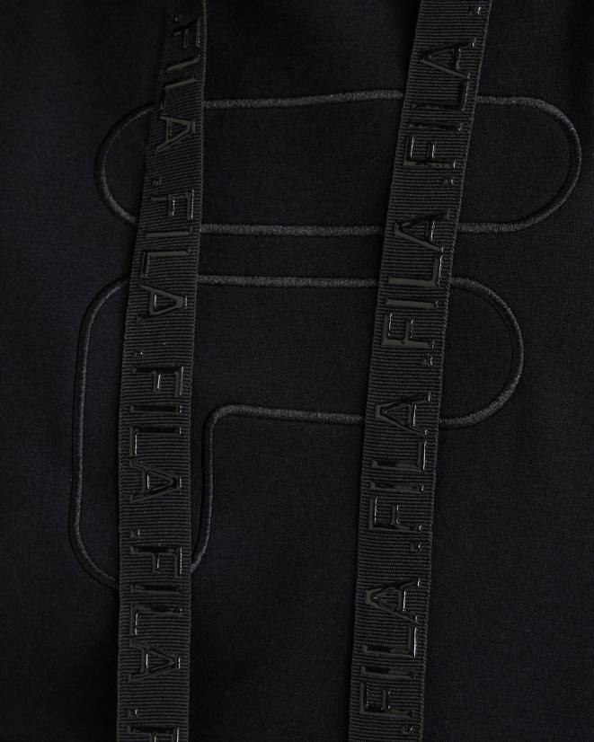 שָׁחוֹר FILA קפוצ'ון ספנסר ss נשים שחורות 68LF2814