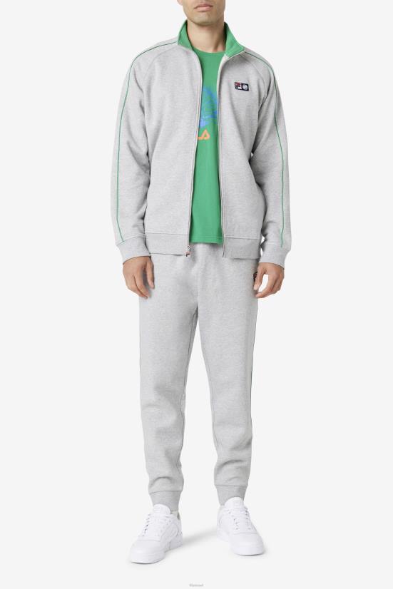 אפור בהיר/פולי ג'לי/לבן FILA מעיל ספורט sutton אפור בהיר/ג'לי שעועית/פילה לבנה 68LF875