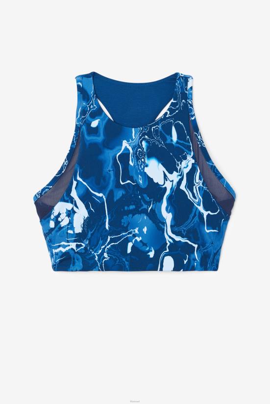 שיש חיל הים FILA חזיית ספורט מוגבהת t-back נייבי שיש פילה 68LF1799