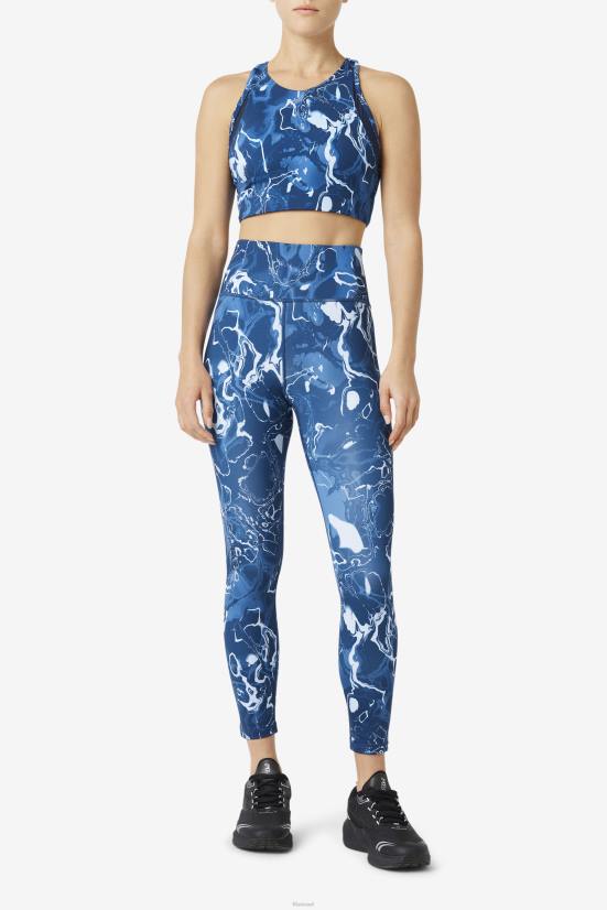 שיש חיל הים FILA חזיית ספורט מוגבהת t-back נייבי שיש פילה 68LF1799