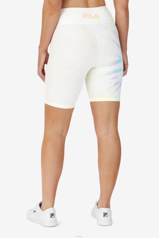 צבע קרם כפול FILA taima tie dye bike short fila double cream tie dye 68LF1676