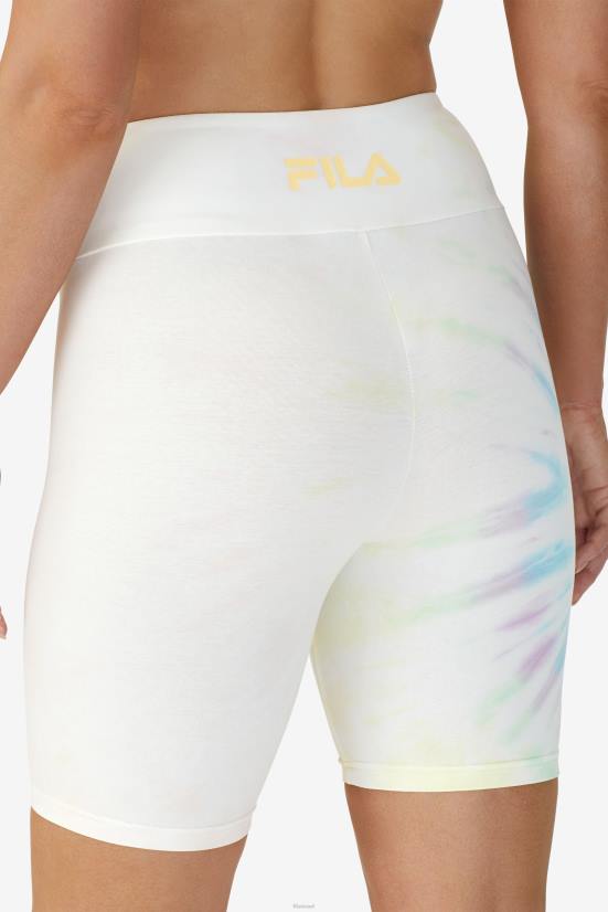 צבע קרם כפול FILA taima tie dye bike short fila double cream tie dye 68LF1676