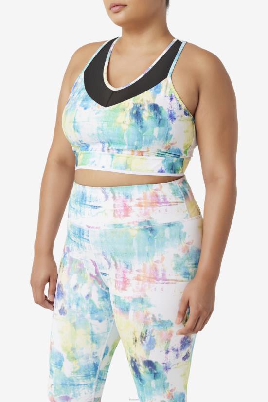 צבע עניבה/שחור/לבן FILA tie dye/שחור/לבן uplift racerback bra top fila 68LF1848