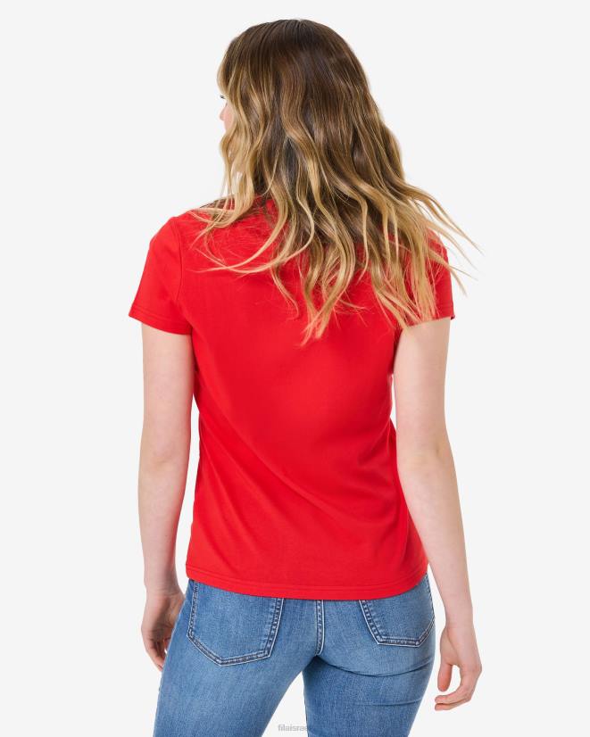 אָדוֹם FILA volara badge 2.0 חולצה אדומה פילה 68LF2945