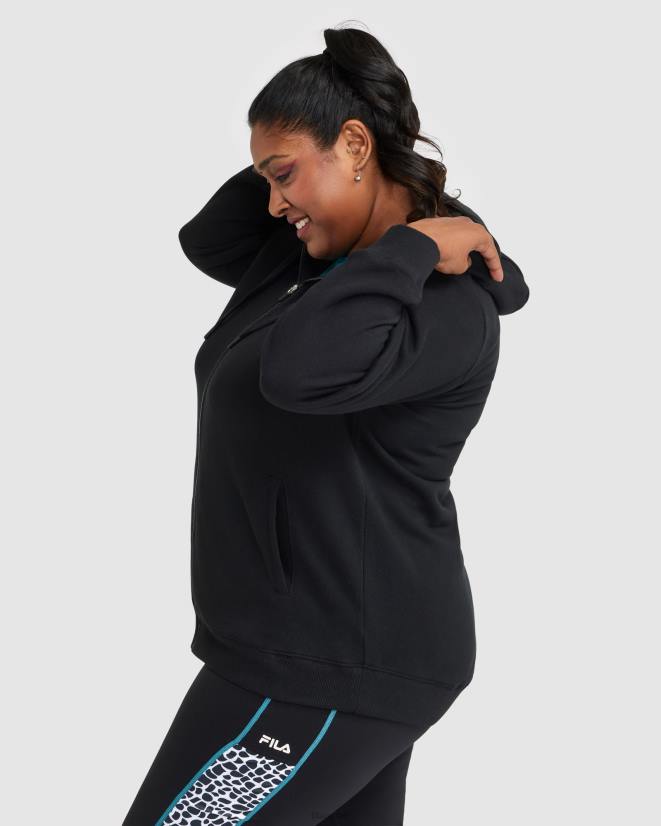שָׁחוֹר FILA רבקה נשים שחורות zip thru fila 68LF2862