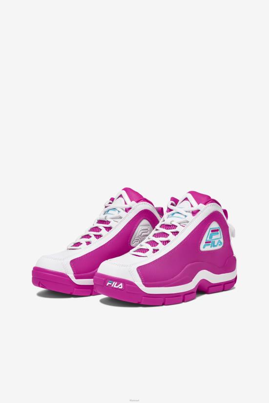 ורוד glo/white/bluefish FILA fila women's grant hill 2 pink glo/white/bluefish 68LF1189