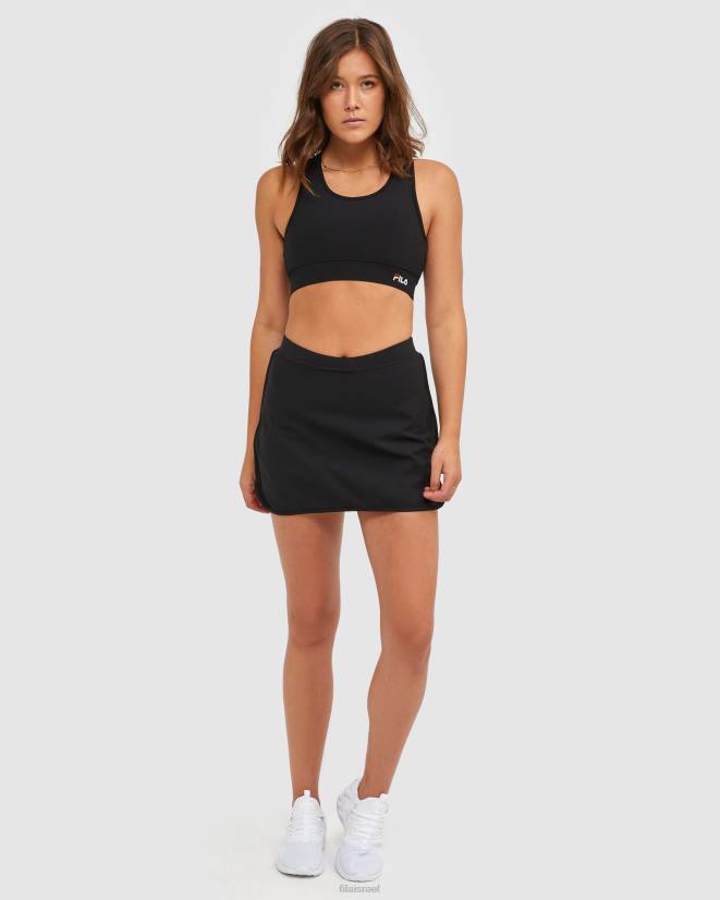 שָׁחוֹר FILA חולצת נשים קלאסית פילה שחורה 68LF2878