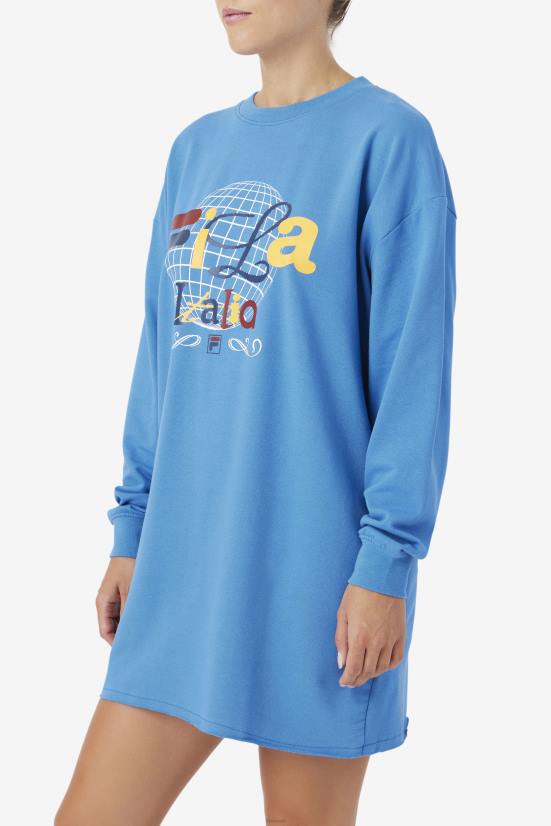 vallarta כחול/לבן FILA שמלת חולצת טריקו של mazik fila vallarta כחול/לבן 68LF1556