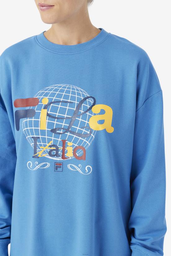 vallarta כחול/לבן FILA שמלת חולצת טריקו של mazik fila vallarta כחול/לבן 68LF1556